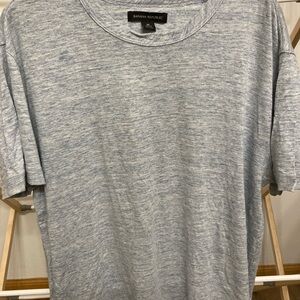 Banana Republic Men's Linen Light Blue Tee